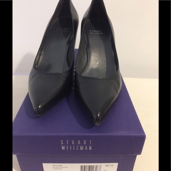 Stuart Weitzman 7.5M leather pumps - Picture 1 of 7
