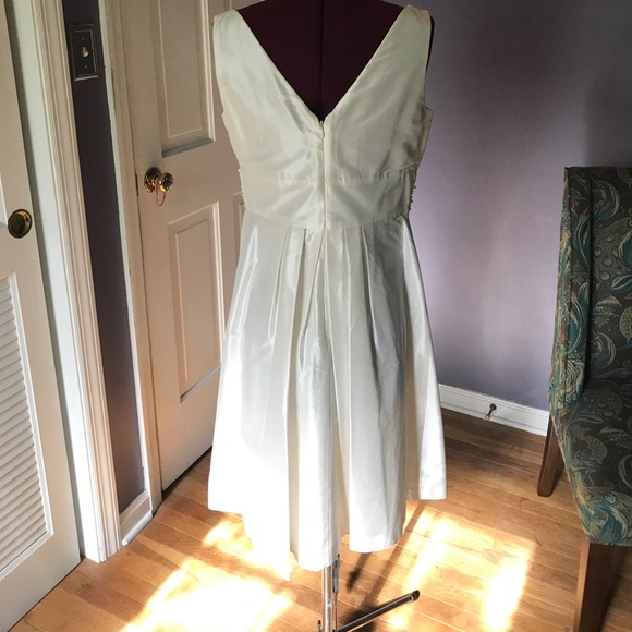 Beaded Off White Formal Dress - Picture 2 of 4