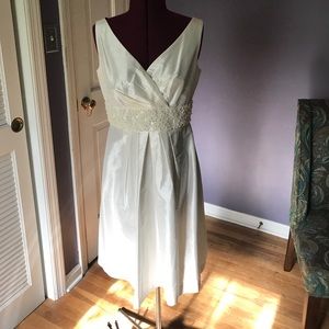 Beaded Off White Formal Dress