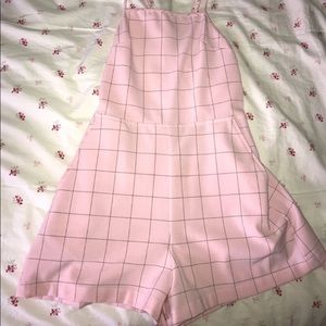 Pink American Apparel Crossback Romper