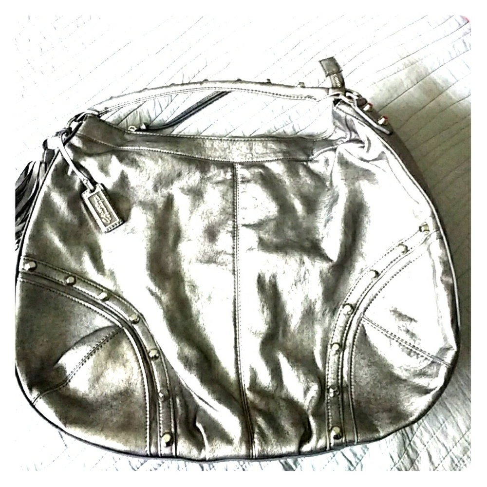 Christian Audigier Metallic Silver bag