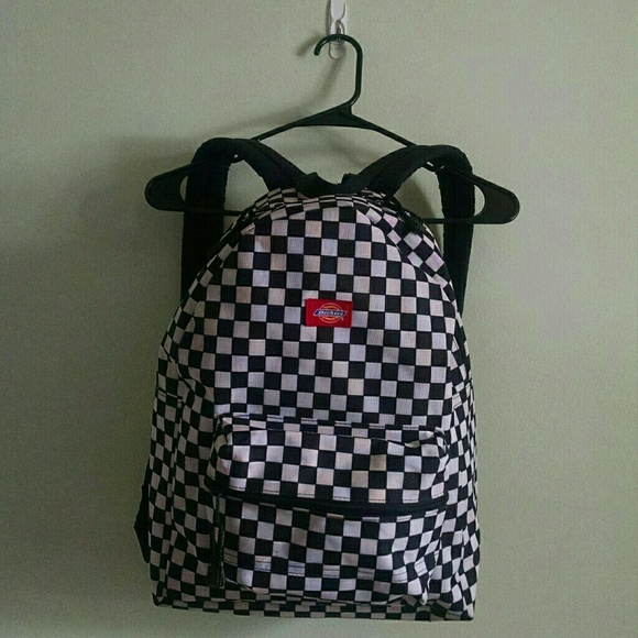 dickies black and white checkered backpack