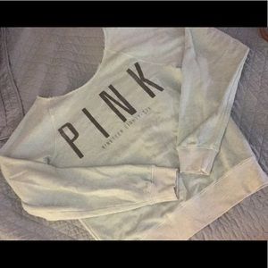 victoria secret pink off the shoulder top