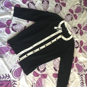 CCO Black & White Button Down Sweater