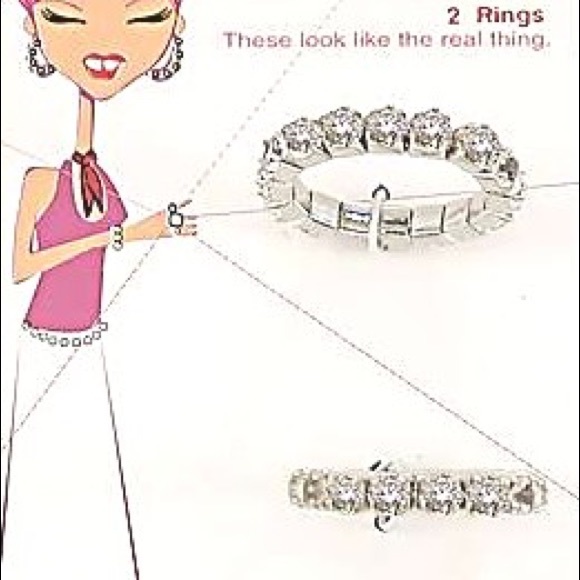 Rhinestone Stretch Rings - Picture 2 of 2
