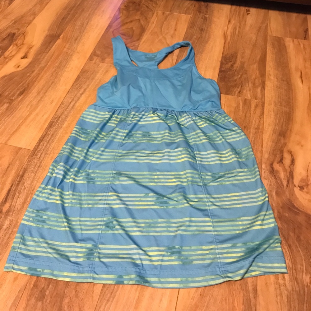 TekGear Blue & Green Striped Exercise Tank Top