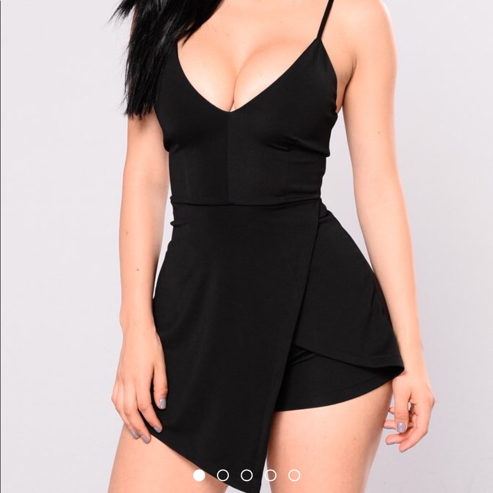 Fashion Nova Black envelope romper