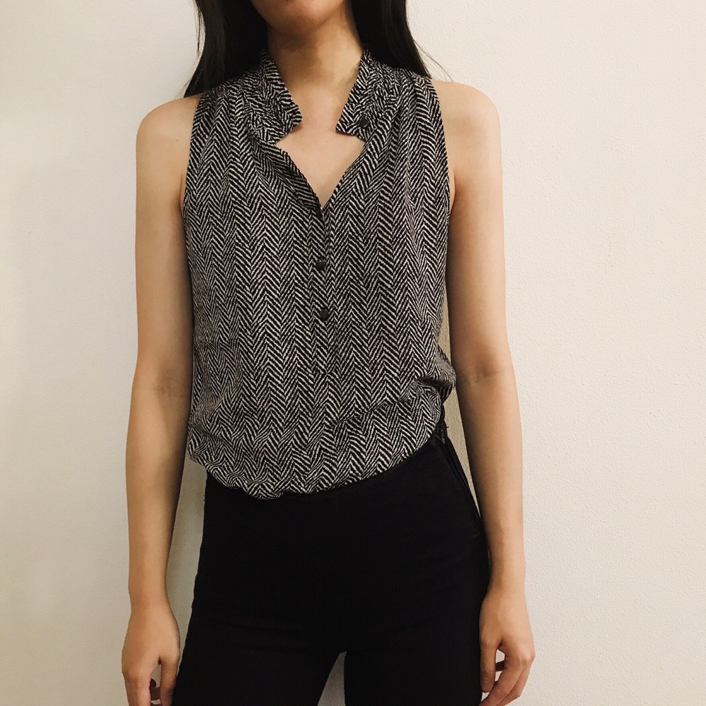 New W/ Tag J. CREW Silk Printed Tank