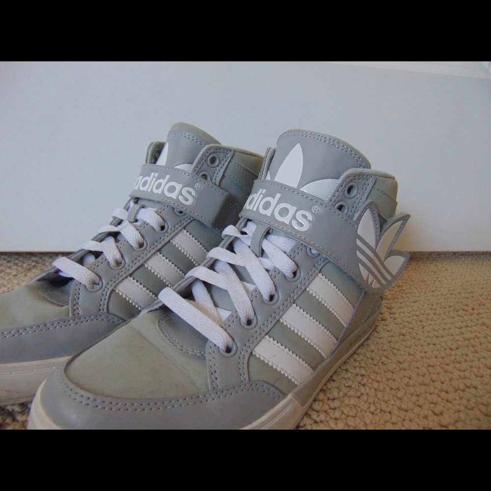 NEW Grey Adidas high top sneakers