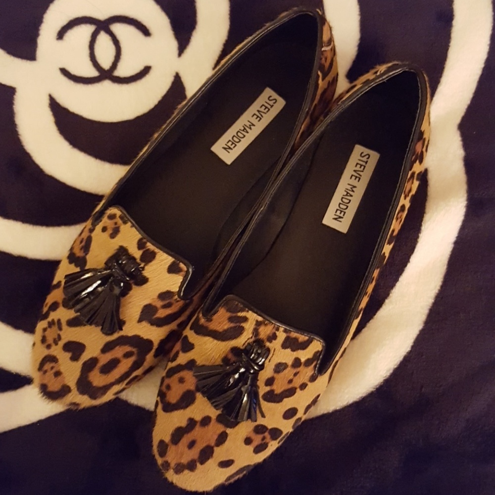 Steve Madden ,cow fur,cheetah print and tassels