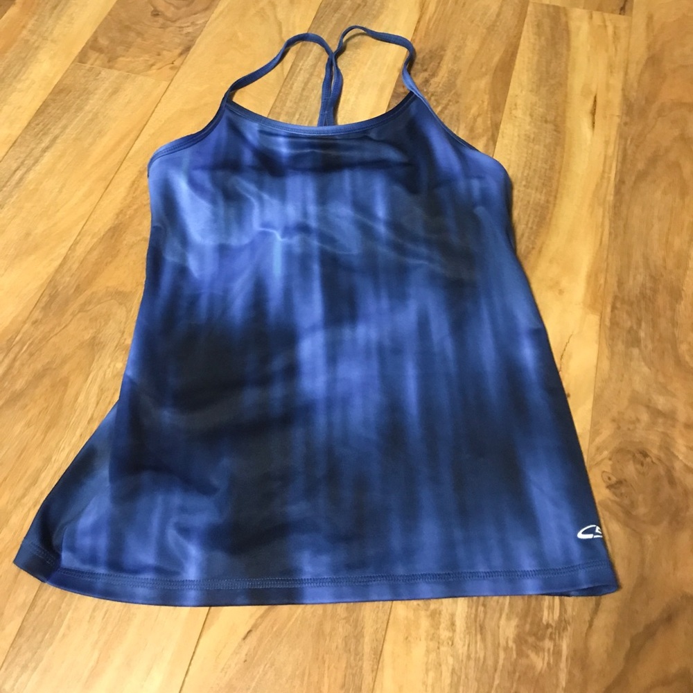 Champion Blue Tie-Dye Pattern Exercise Tank Top
