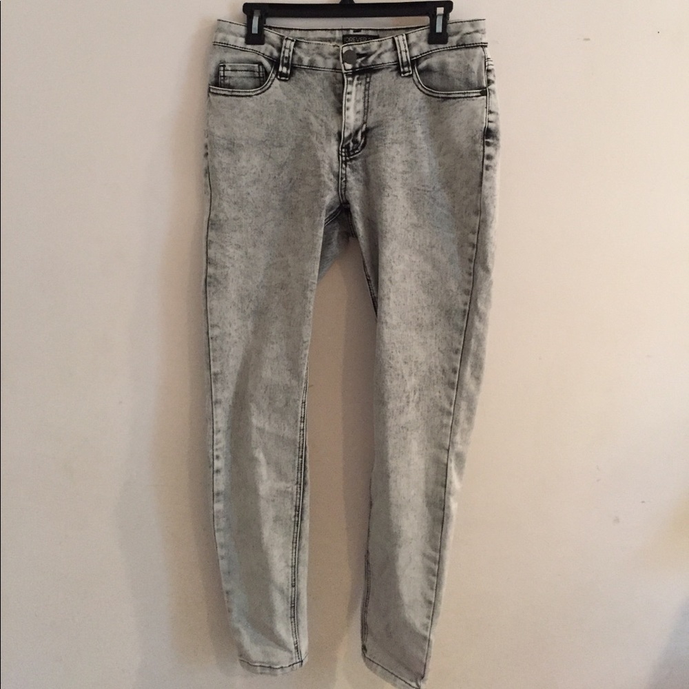 Forever 21 High Waisted Acid Wash Skinny Jeans