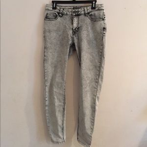 Forever 21 High Waisted Acid Wash Skinny Jeans