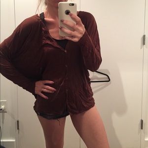 Emma & Sam brown xs open back top LF