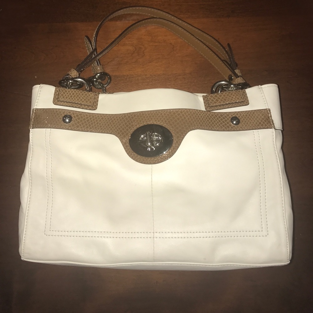 Brown/White Coach Purse