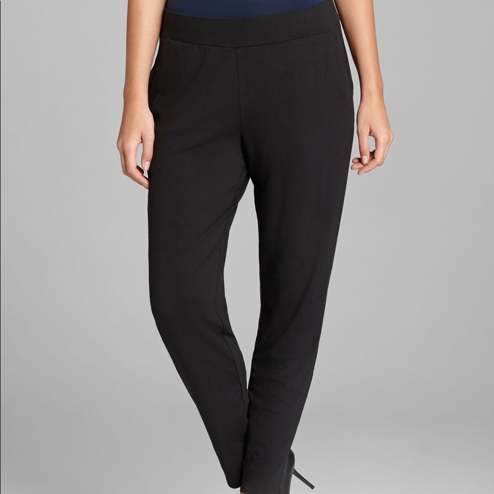 Black pants Eileen fisher size 10 soft skinny leg