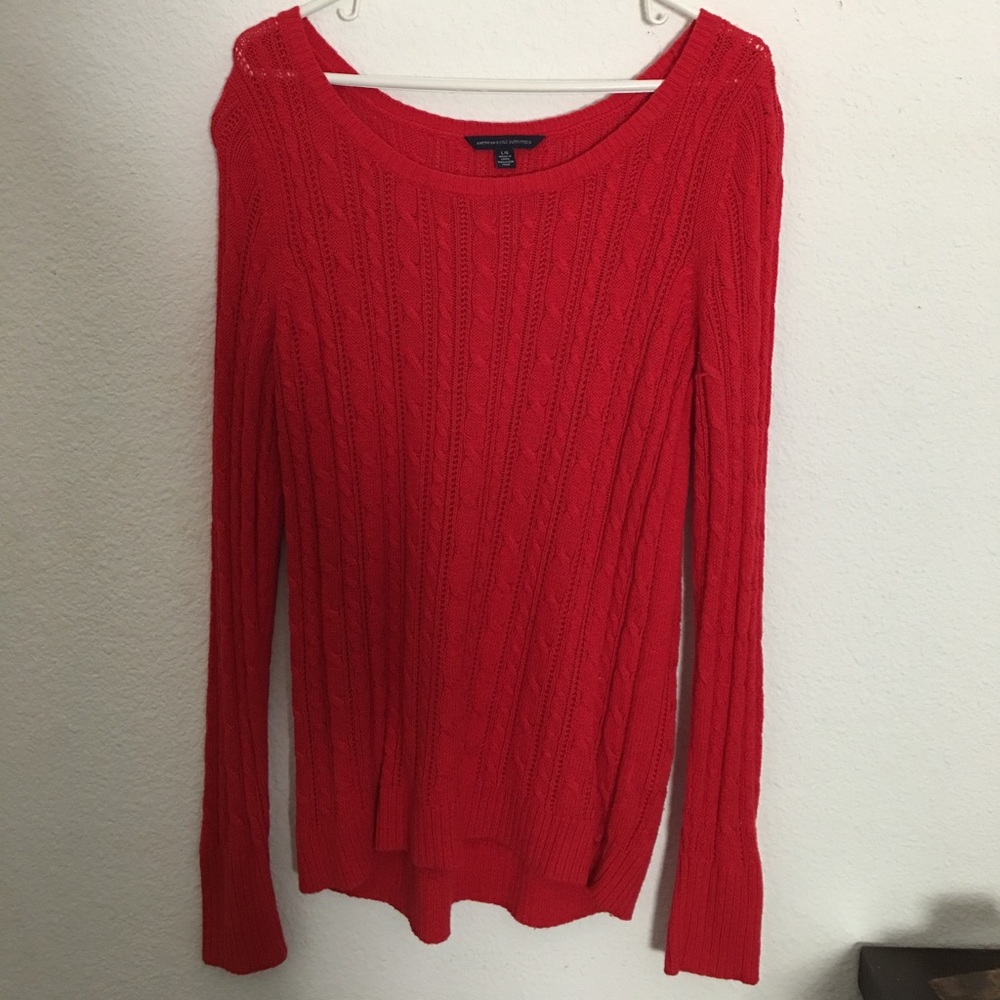 American Eagle red sweater