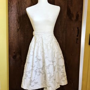 High Waisted Skirt with Flower Details