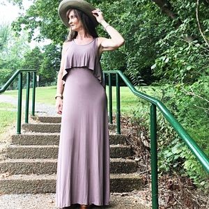 🍂Caitlin Ruffle Maxi Mocha