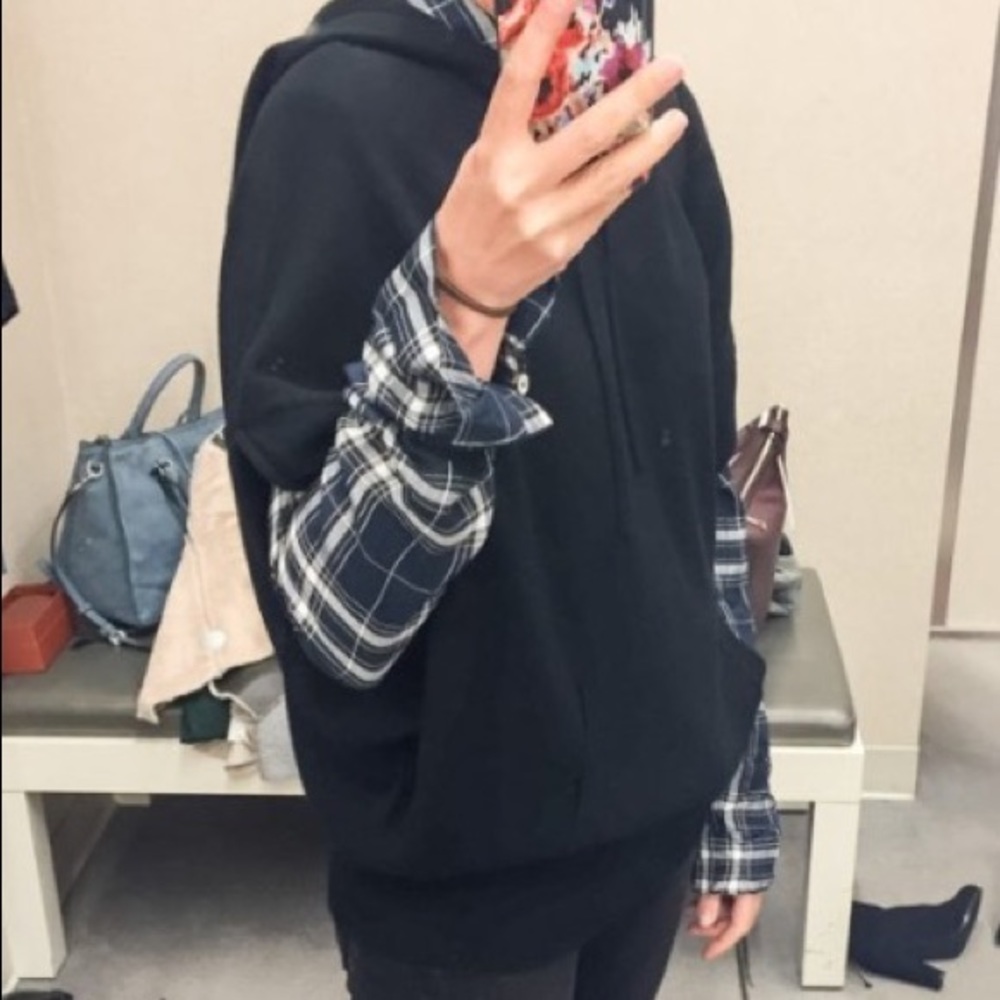 VINCE Cashmere Hooded Poncho