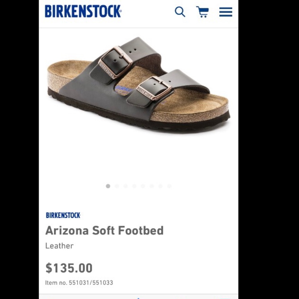 Sold Birkenstock Arizona Soft Footbed