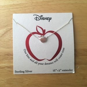 Disney Sterling Silver Apple Necklace