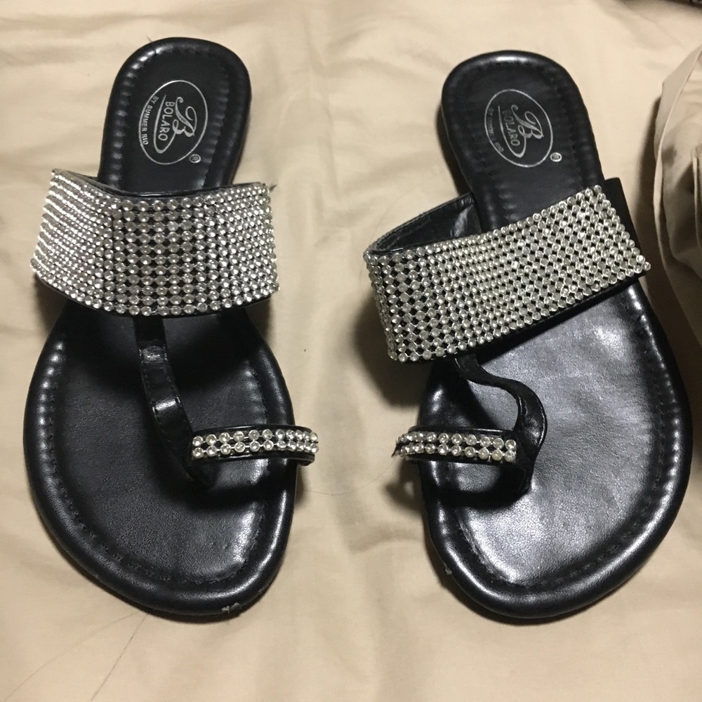 Black Sparky Sandals