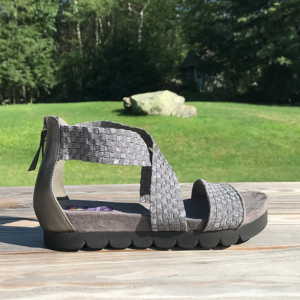 Zee Alexis Metallic Silver Sandals