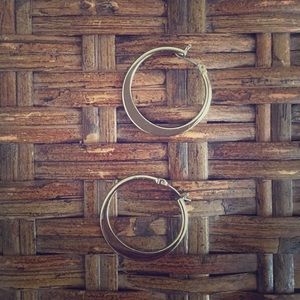 Gold J Crew factory hoops