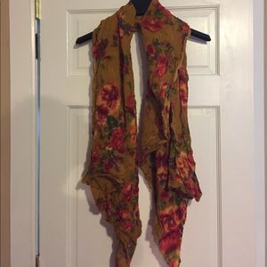Anthropologie Flower Scarf