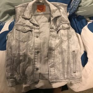 Levi denim jean jacket gray XL
