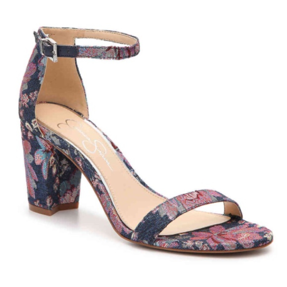 Jessica Simpson Monroe sandal - floral denim