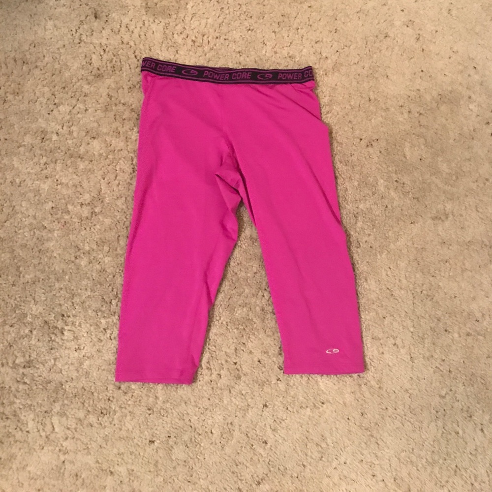Hot pink crop leggings