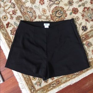 High waisted tuxedo shorts
