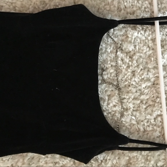 ✨Long black elegant low back velvet dress - Picture 5 of 5