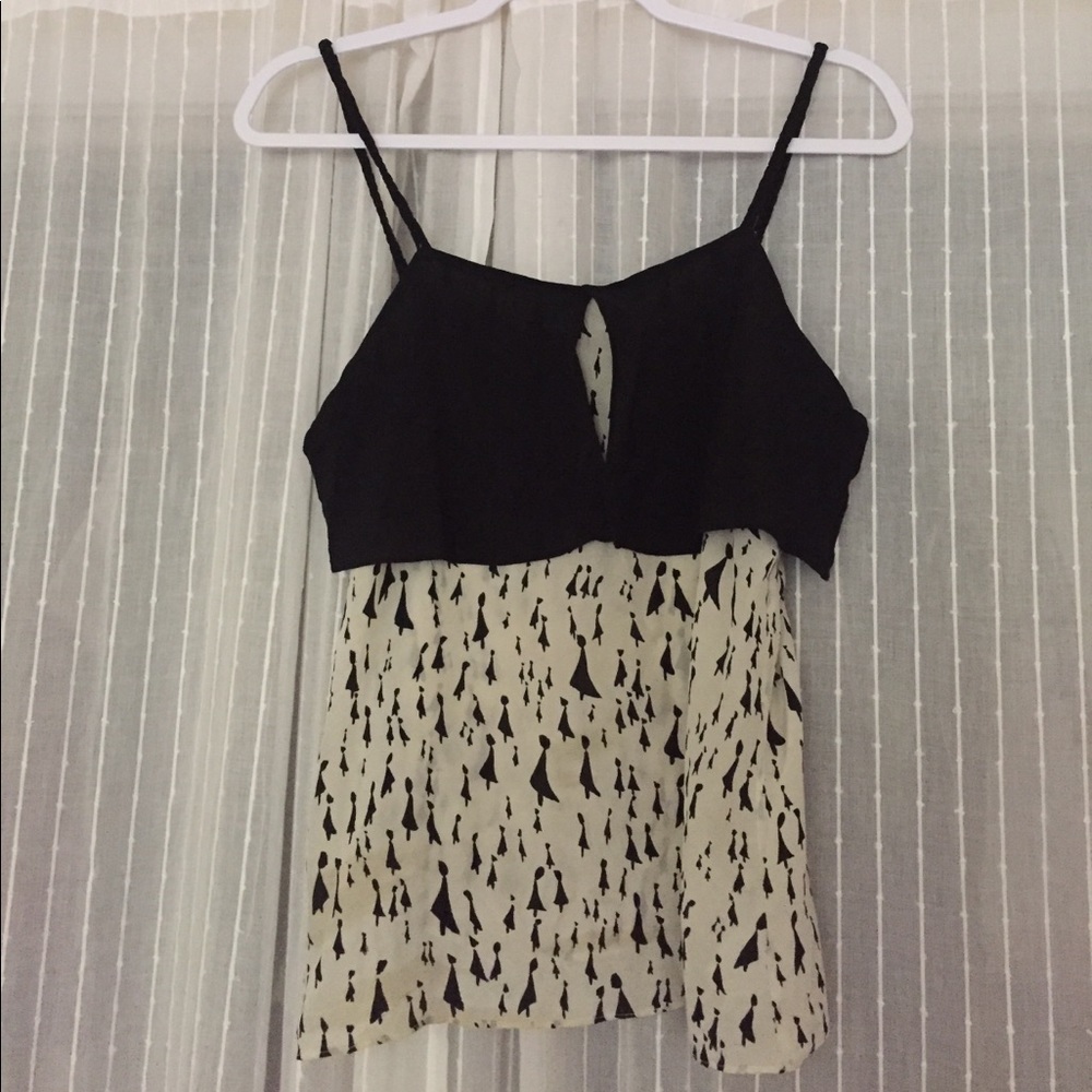 Off-white and Black Tank Top