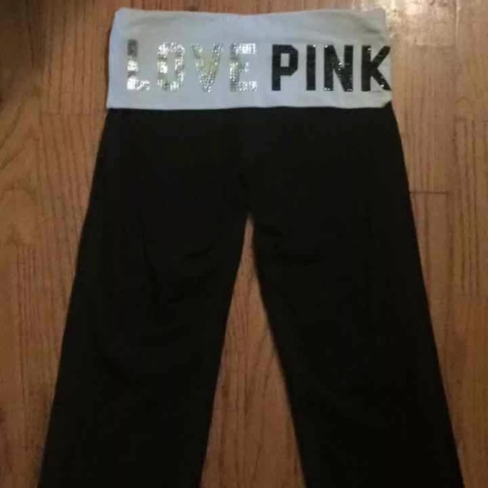 VS PINK Bling Capri Leggings XS