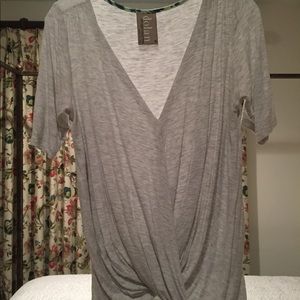 Anthropologie Faux Wrap Front T-Shirt