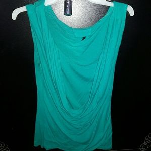 Teal Drape Front Top