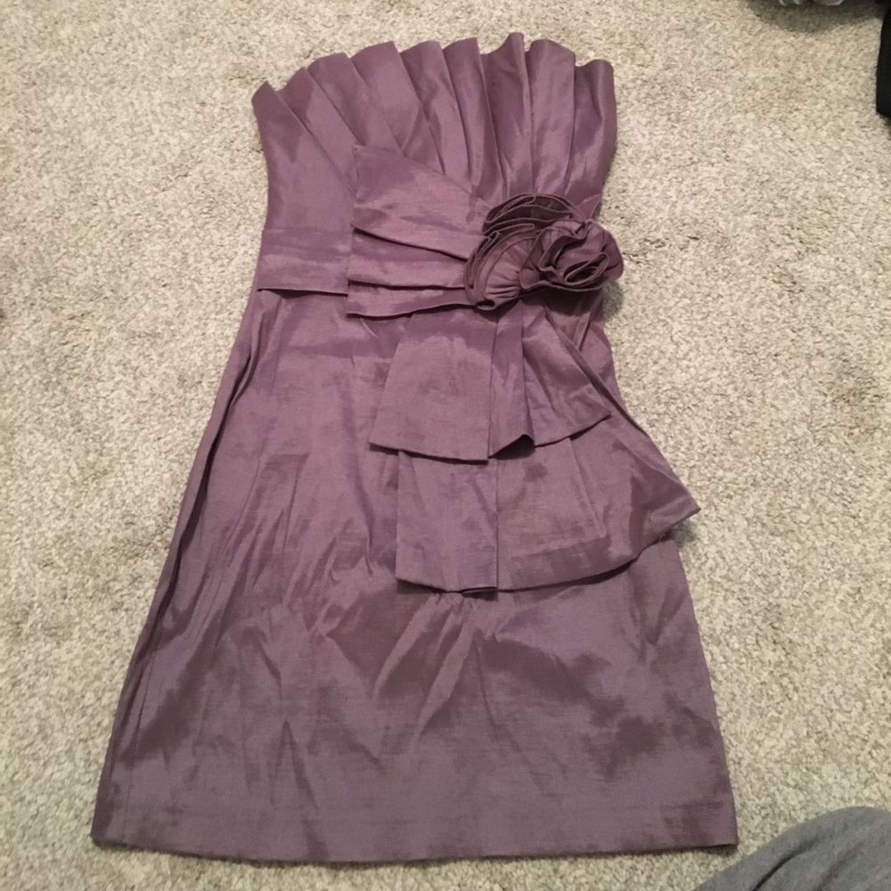 Purple Silk Homecoming Dress
