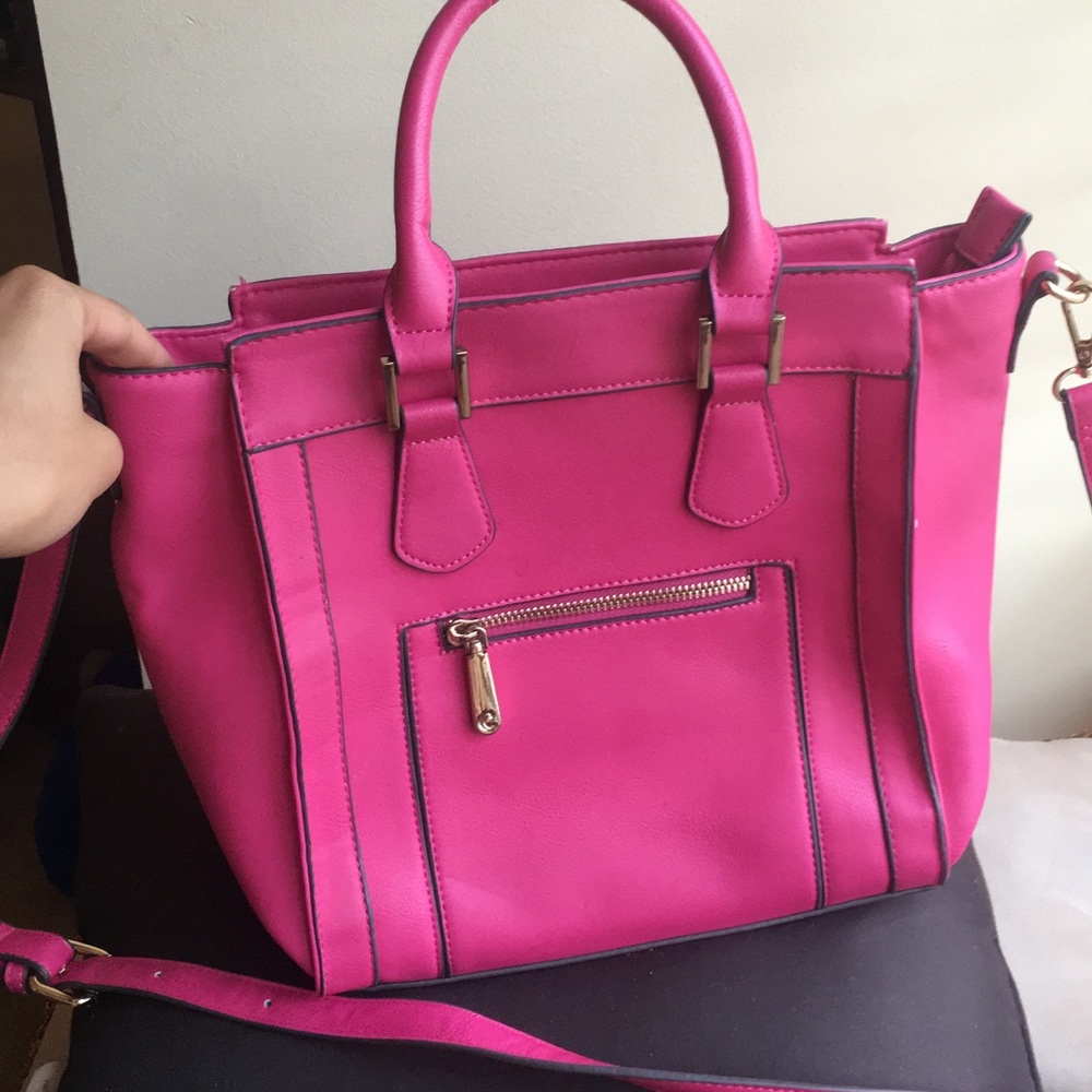 Hot pink medium size purse