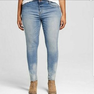 Ava and Viv Distressed Skinny Jeans Size 16 Trendy