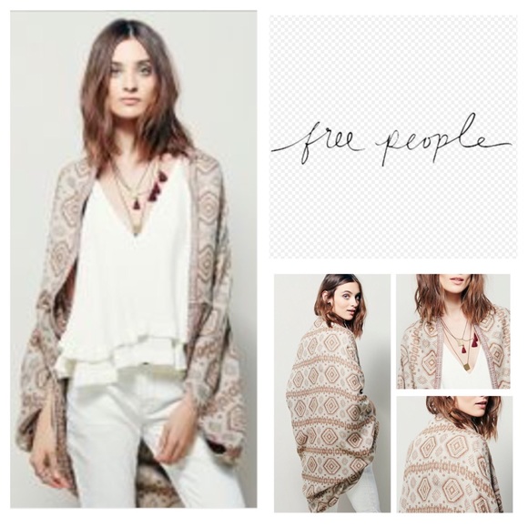 Free People Sweaters - 🆕Free People Sammy Raw Trim Kimono.  NWOT.