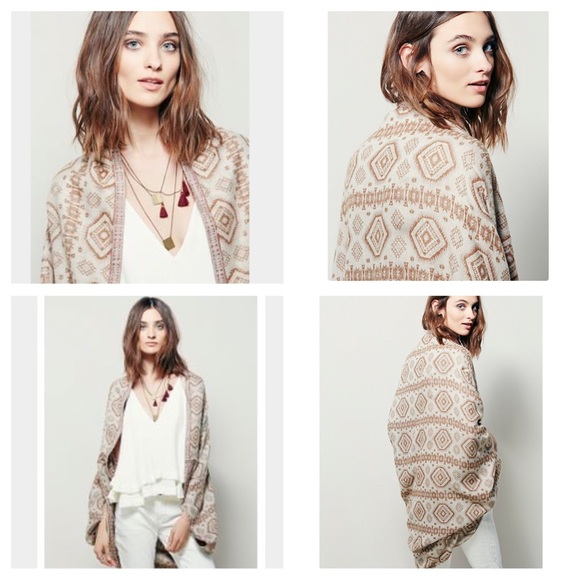 🆕Free People Sammy Raw Trim Kimono.  NWOT. - Picture 2 of 7