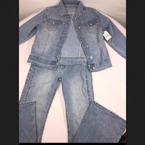 Youth girl's Arizona Jeans 2 pc Denim Outfit XL