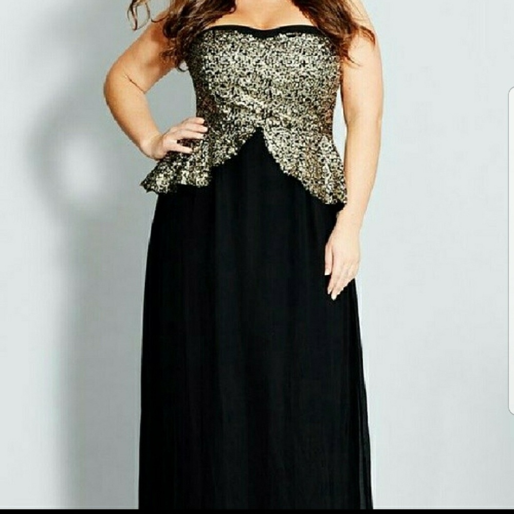 🆕City Chic Black Evening Gown / Prom Dress