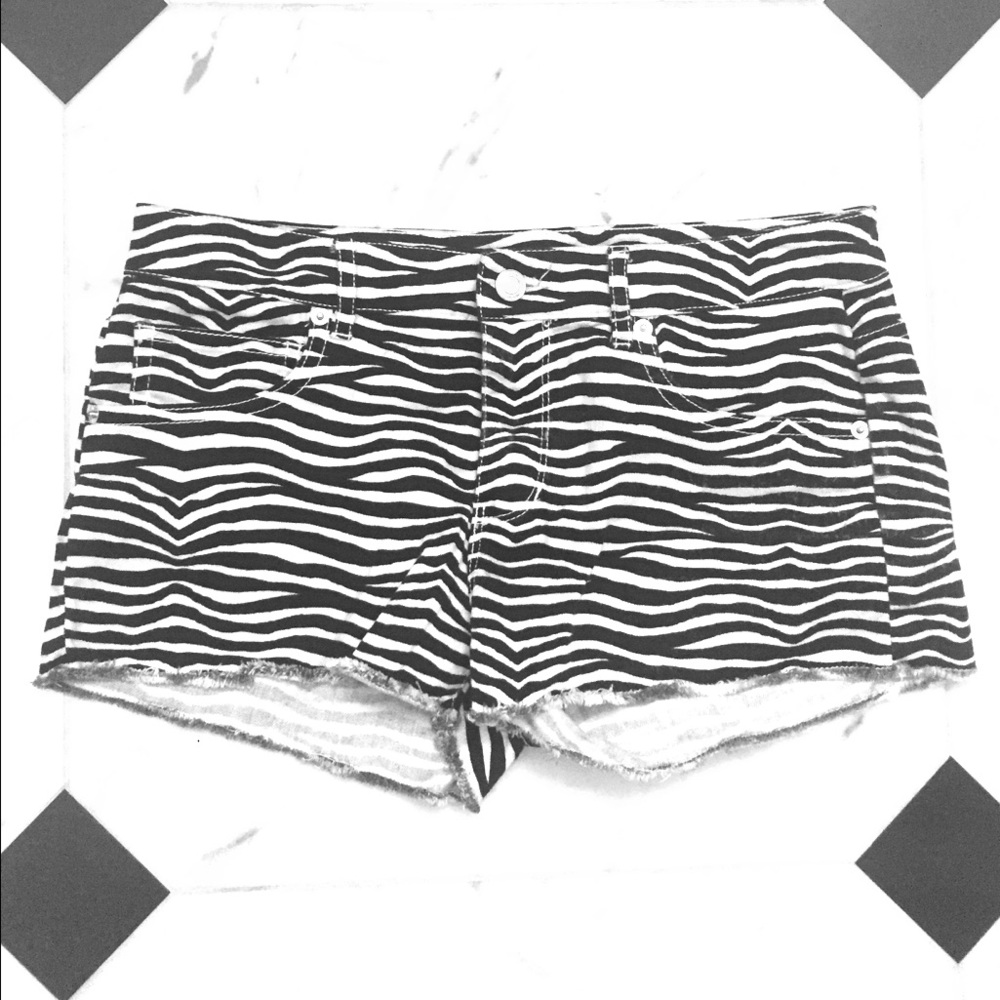 Wild Zebra Demin Shorts by Michael Kors