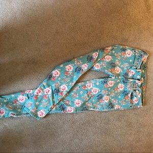 floral jeans