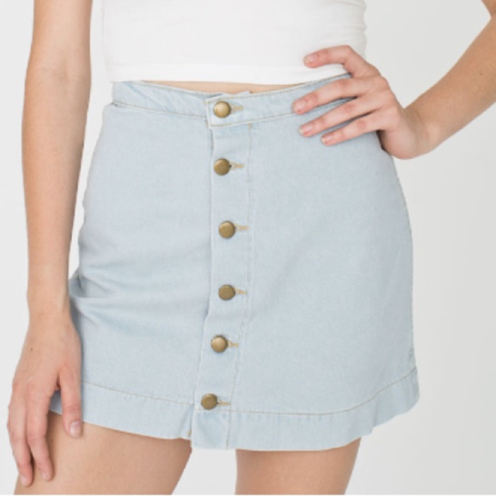 American Apparel Light Blue denim skirt NWT