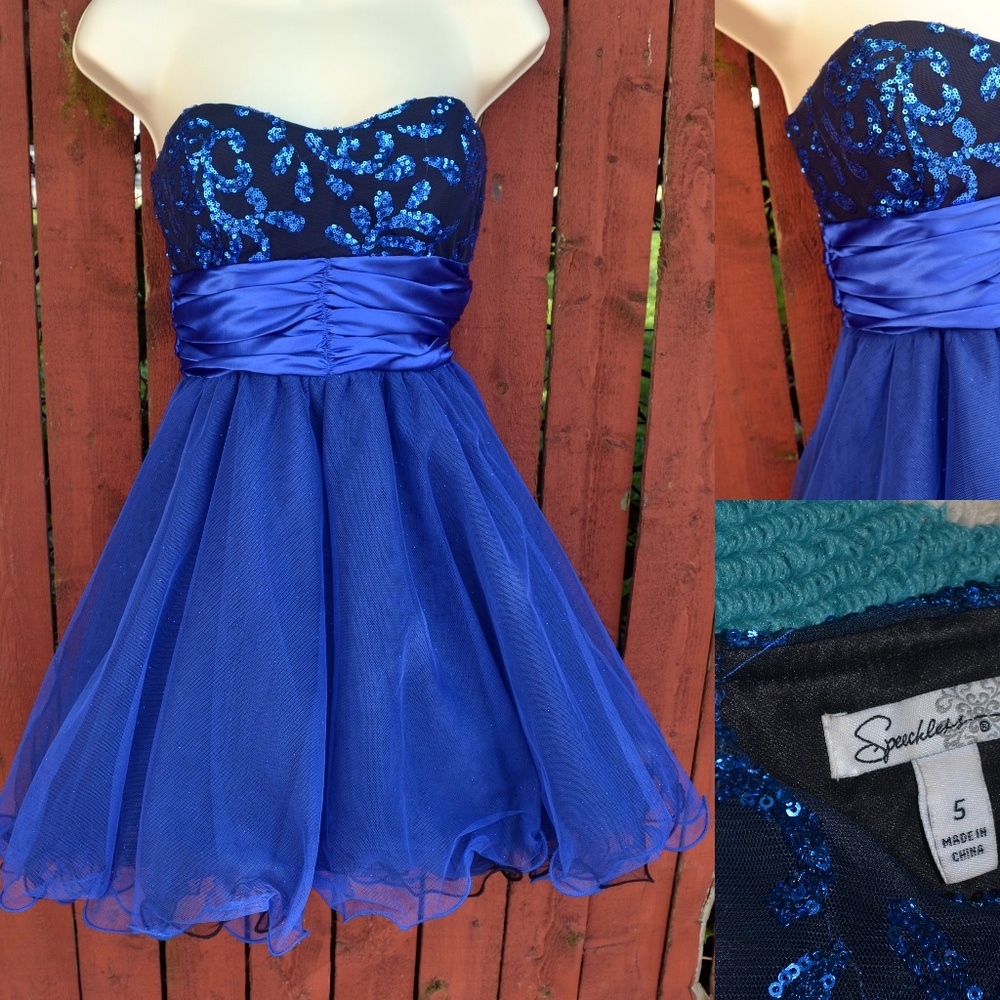Navy Blue Sequin Dress - Picture 1 of 6